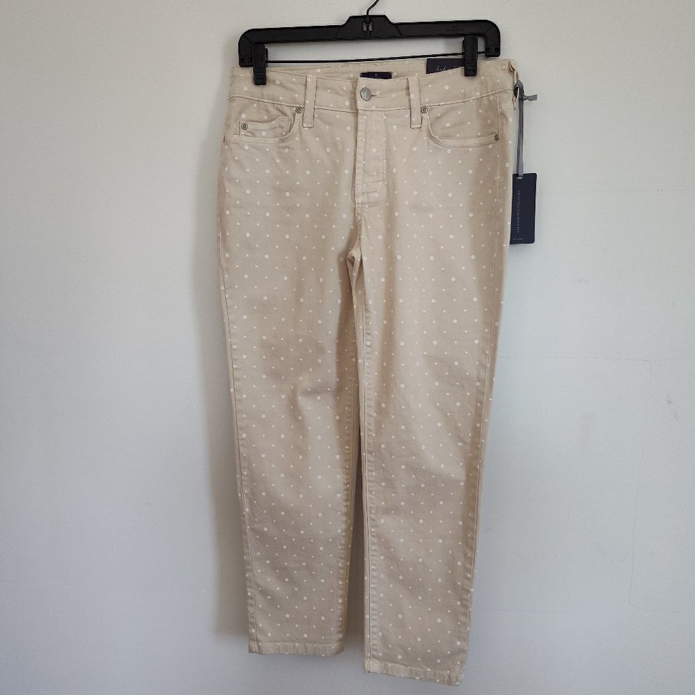 NYDJ Beige Polka-Dot  Ankle Pant